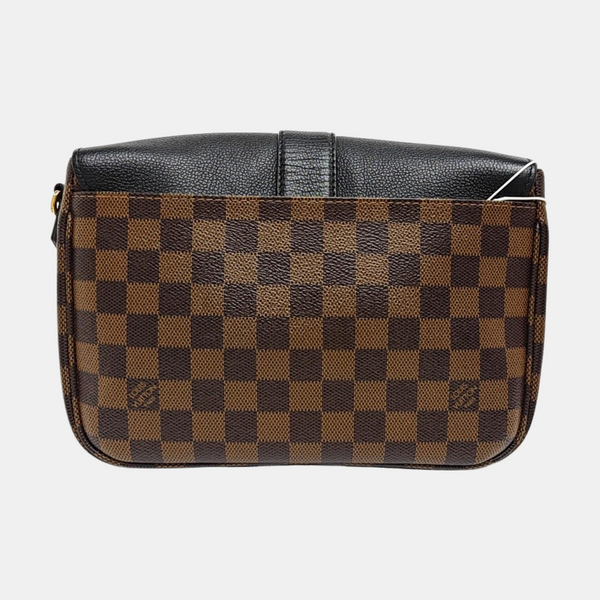 CLAPTON Damier Ebene Coated Canvas Brown