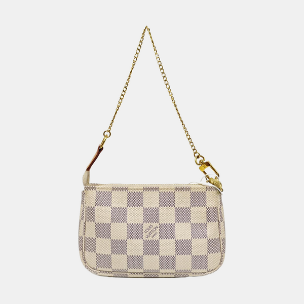 ACCESSOIRES Mini Damier Azur Coated Canvas White