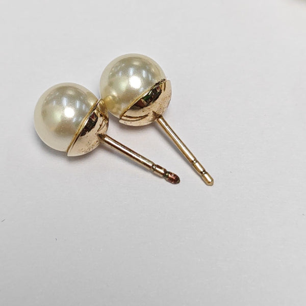 Dior Tribales Metal White Stud Earrings