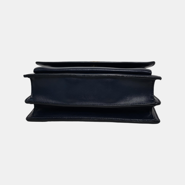 Authenticated pre-owned SUNSET Medium Calfskin Blue - Crossbody Bag at Looply