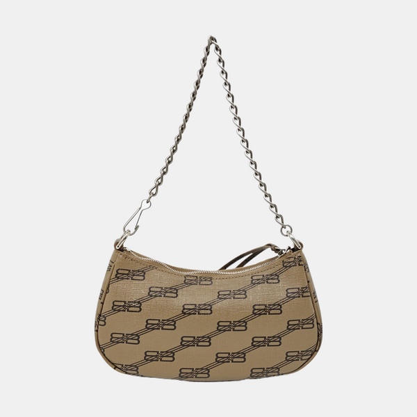 Le Cagole Mini Coated Canvas Brown
