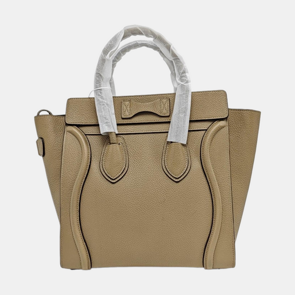 Authenticated pre-owned LUGGAGE Calfskin Brown - Tote Bag at Looply