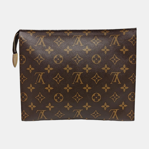 TOILET POCKET 26 Monogram Coated Canvas Brown