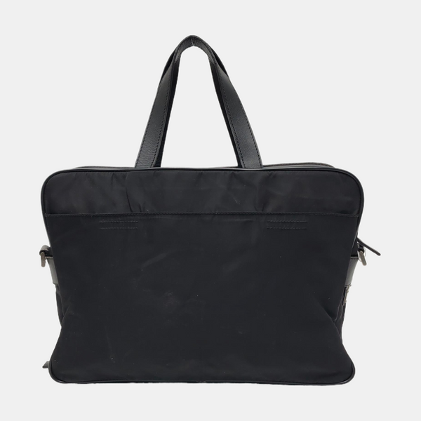 Nylon Top Handle Bag Black