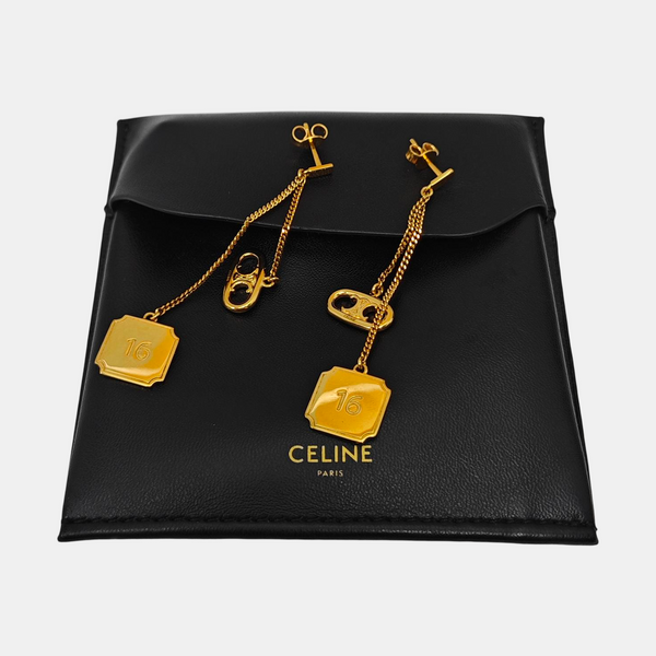 MAILLON TRIOMPHE Brass Gold Stud Earrings