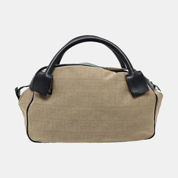 Canvas Top Handle Bag Brown