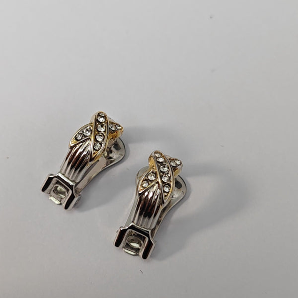 Metal Silver Clip On Earrings