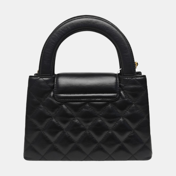 KELLY Mini Quilted Calfskin Black