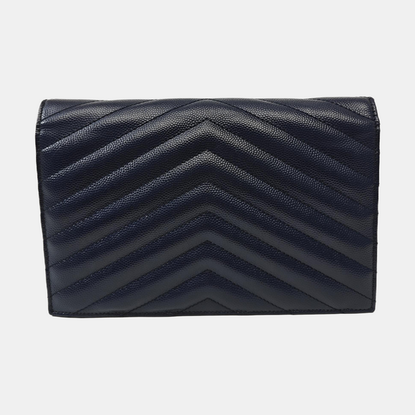 MONOGRAM Chevron Calfskin Blue