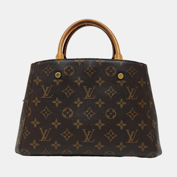 MONTAIGNE BB Monogram Coated Canvas Brown