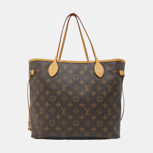 NEVERFULL MM Monogram Coated Canvas Brown