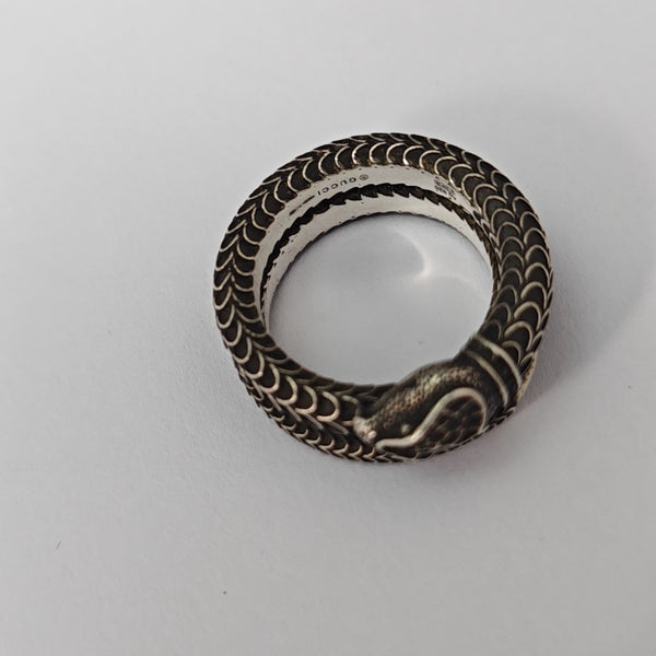 Gucci Garden 925 Sterling Silver Gray Ring HK 16