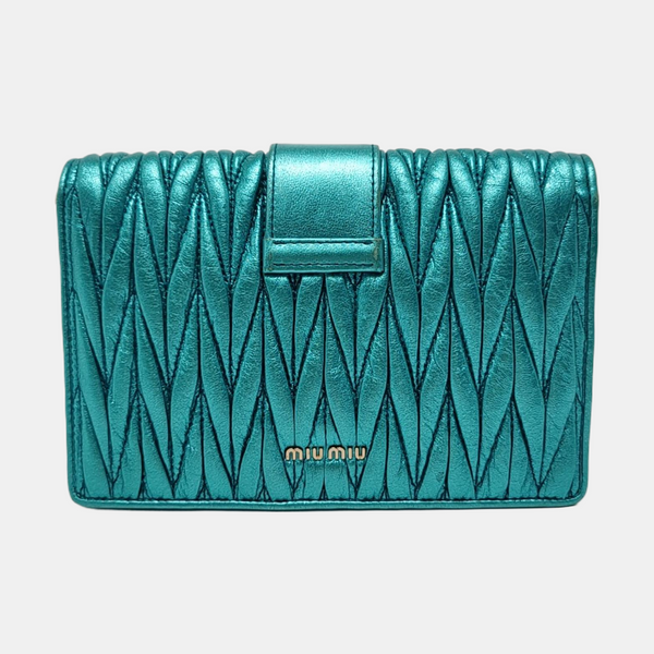 Matelassé Quilted Lambskin Blue