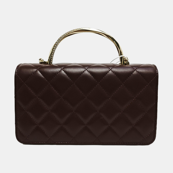 WOC Quilted Lambskin Brown