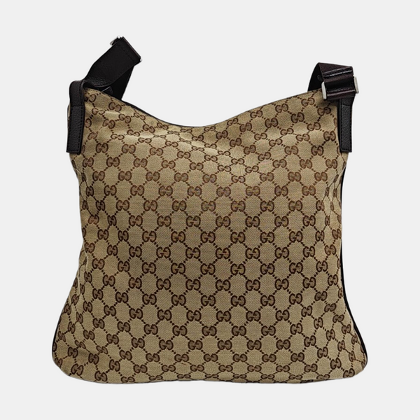 Monogram Canvas Shoulder Bag Beige