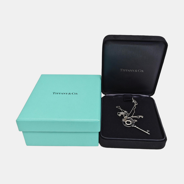 Tiffany Keys 18k White Gold Silver Necklace