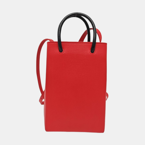 Shopping Bag Calfskin Red