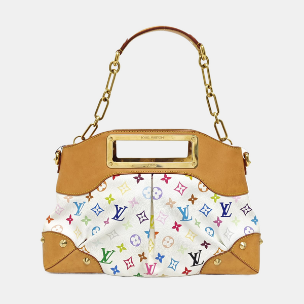 JUDY MM Monogram Coated Canvas White