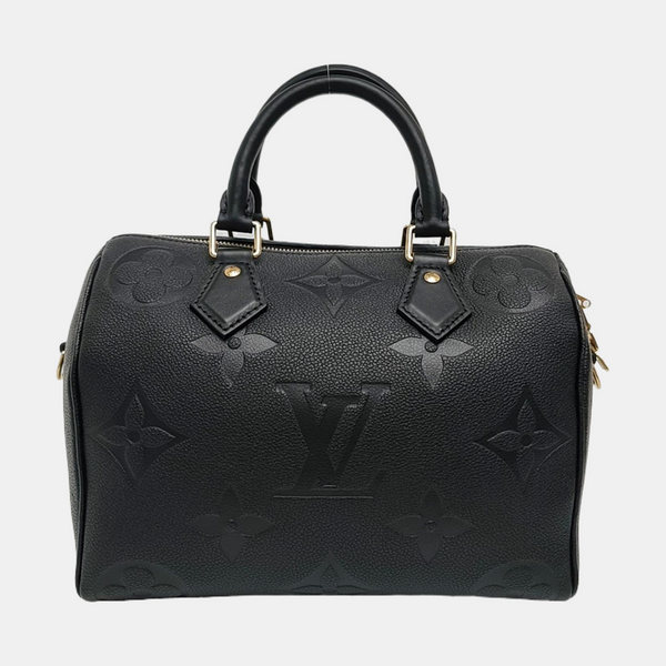 Authenticated pre-owned SPEEDY 25 Monogram Calfskin Black - Shoulder Bag at Looply