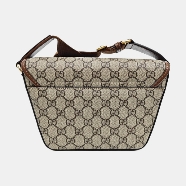 Monogram Coated Canvas Shoulder Bag Beige