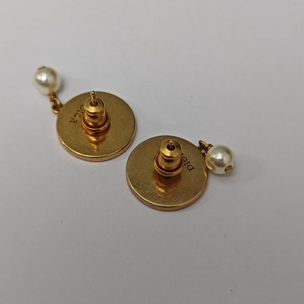 Dior Code Metal Blue Stud Earrings