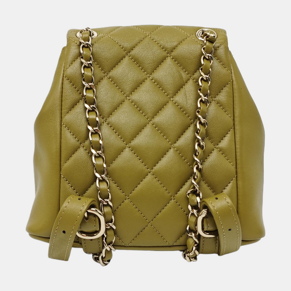 DUMA Small Quilted Calfskin Green