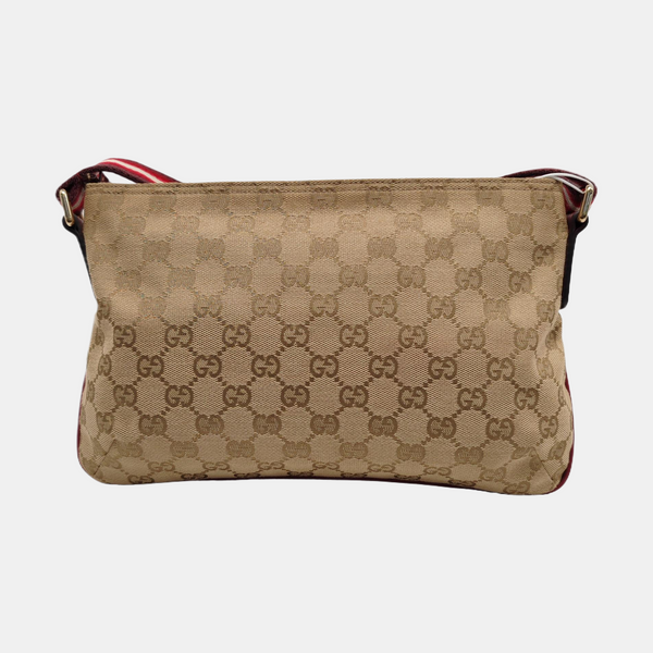 Monogram Canvas Crossbody Bag Beige