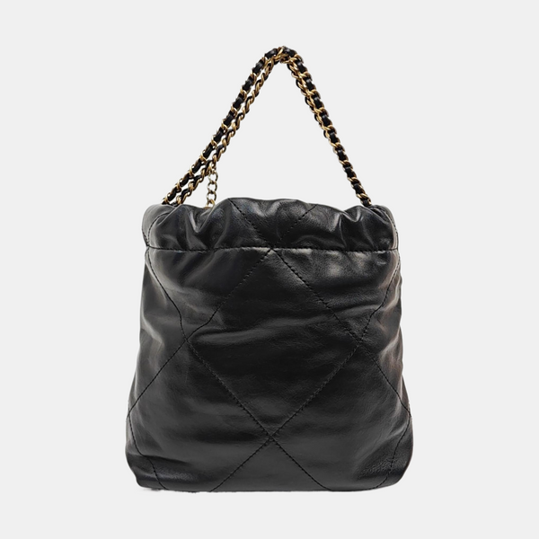 CHANEL 22 Mini Quilted Calfskin Black