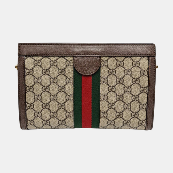 Ophidia Small Monogram Coated Canvas Beige