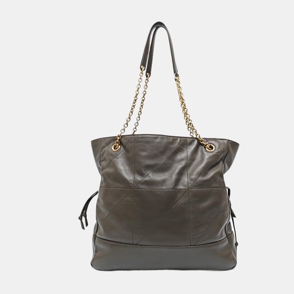 JAMIE SHOPPING Medium Quilted Lambskin Gray
