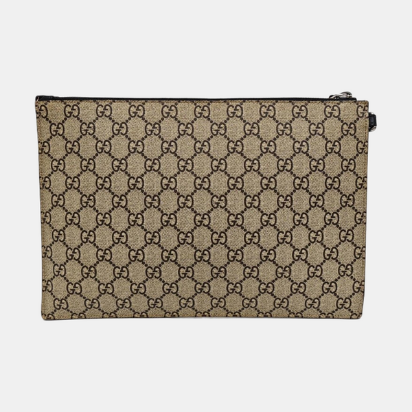 GG Supreme Monogram Coated Canvas Brown