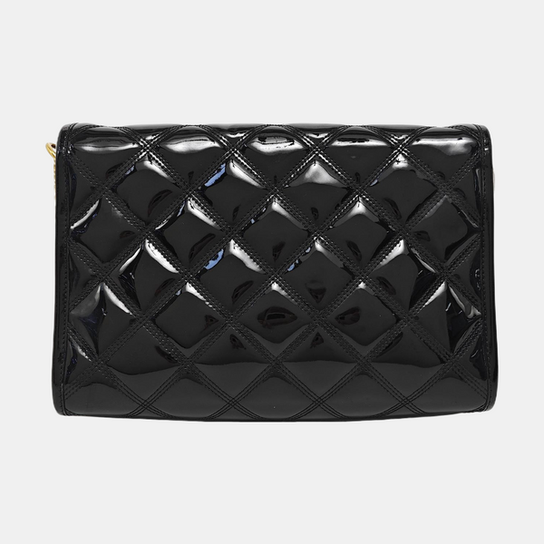 BECKY Mini Quilted Patent Calfskin Black