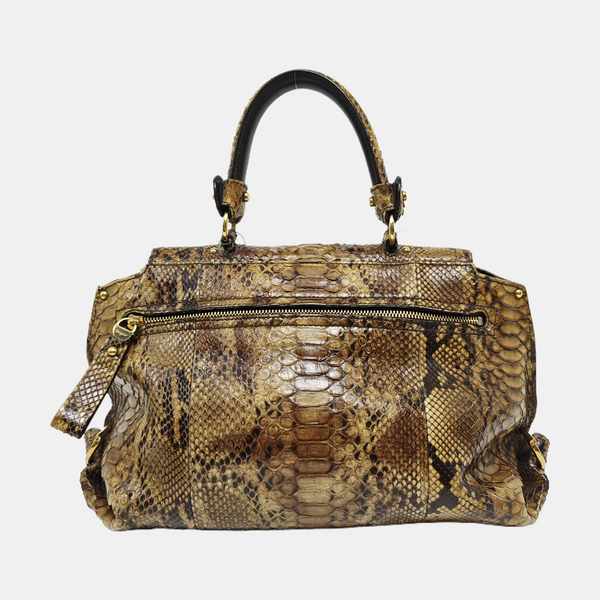Python Shoulder Bag Brown
