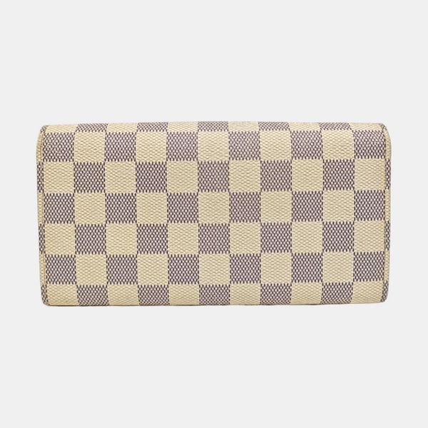 PORTE MONNAIE Damier Azur Coated Canvas White Wallet