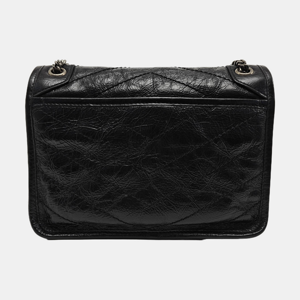 NIKI Small Chevron Calfskin Black