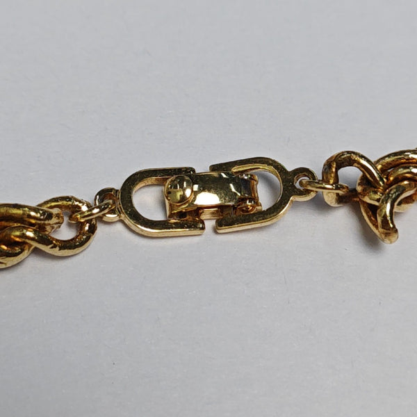 Twist Round Metal Gold Necklace