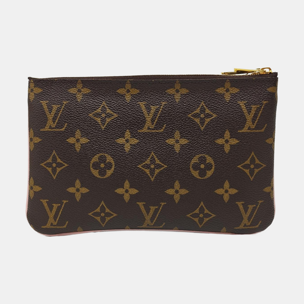 DOUBLE ZIP Monogram Coated Canvas Brown