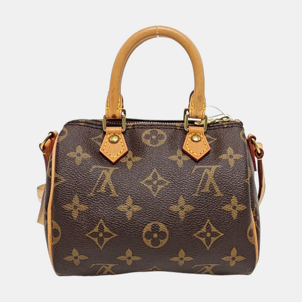 SPEEDY Nano Monogram Coated Canvas Brown