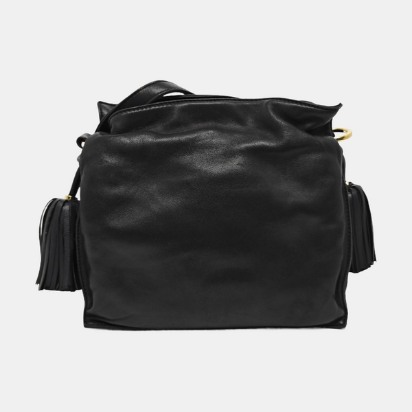 Authenticated pre-owned Flamenco Lambskin Black - Shoulder Bag at Looply