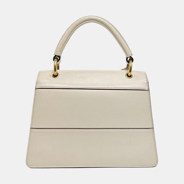 Queen Margaret Small Calfskin White