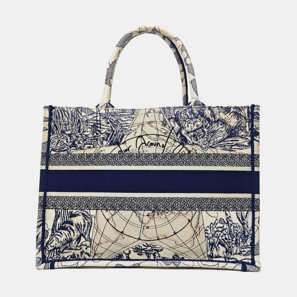 Book Tote Medium Canvas Blue
