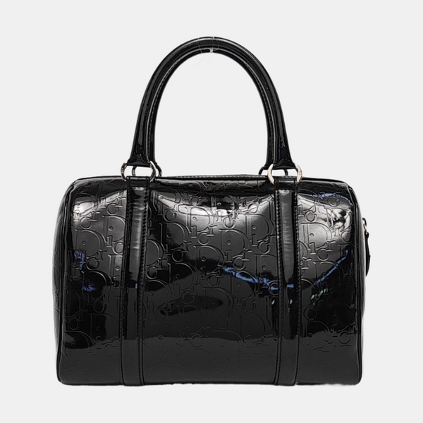 Boston Oblique Patent Leather Black