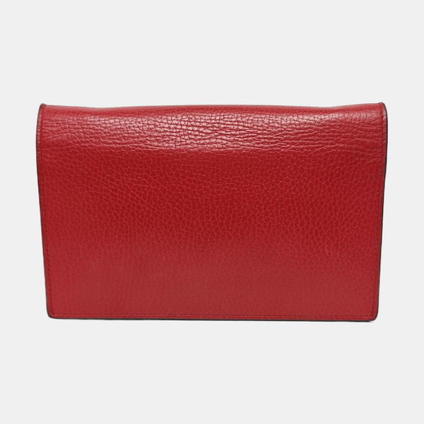 Interlocking G Small Calfskin Red