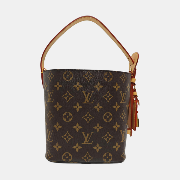 ALL IN BB Monogram Coated Canvas Brown