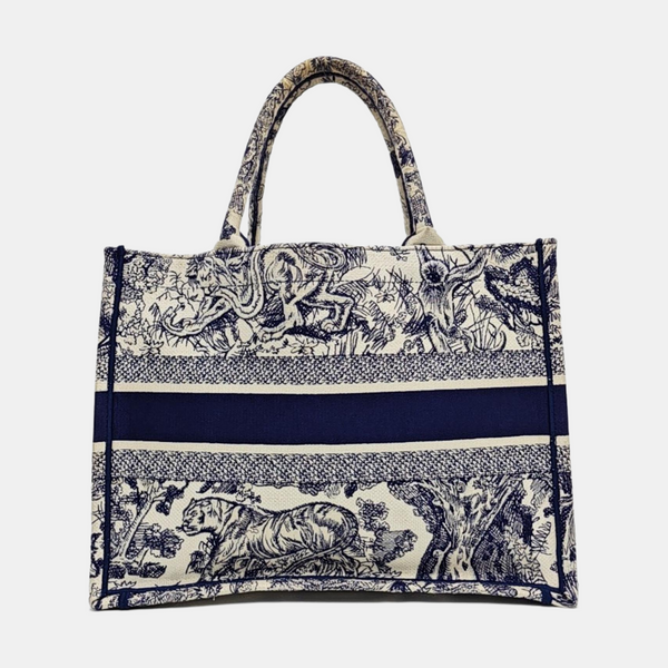 Authenticated pre-owned Book Tote Medium Canvas Blue - Tote Bag at Looply