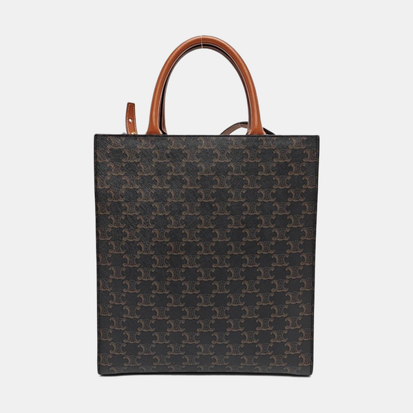 CABAS CELINE Small Coated Canvas Brown