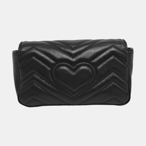 GG Marmont Mini Quilted Calfskin Black