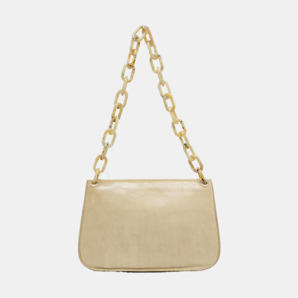 Calfskin Shoulder Bag Beige