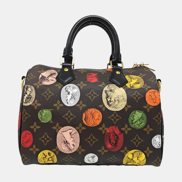 SPEEDY 25 Monogram Coated Canvas Brown