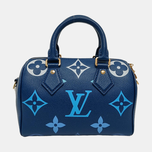 SPEEDY 20 Monogram Calfskin Blue